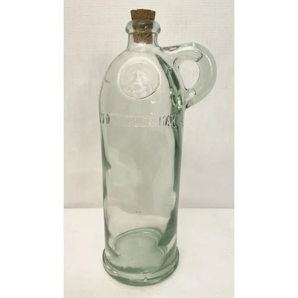 Vintage Gin Xoriguer-Mahon Menorca Bottle Clear Handle Collectable Jug Bottle